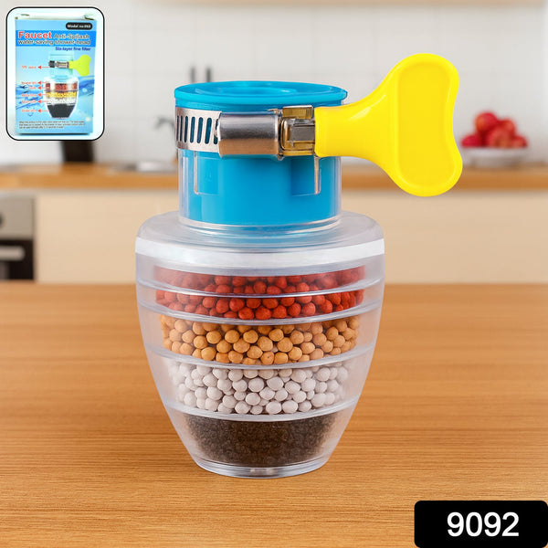 Water Faucet, Clean Purifier Filter Cartridge Water Tap, Upgrade Universal Interface Faucet Filter (Six Layer Purifier)