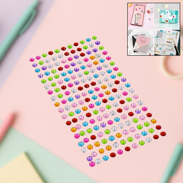 Self Adhesive Multi Size Shaped Shining Stones Crystals Stickers For Art & Craft, Mobile Phone Decoration, Jewelery Making, School Projects, Creative Work